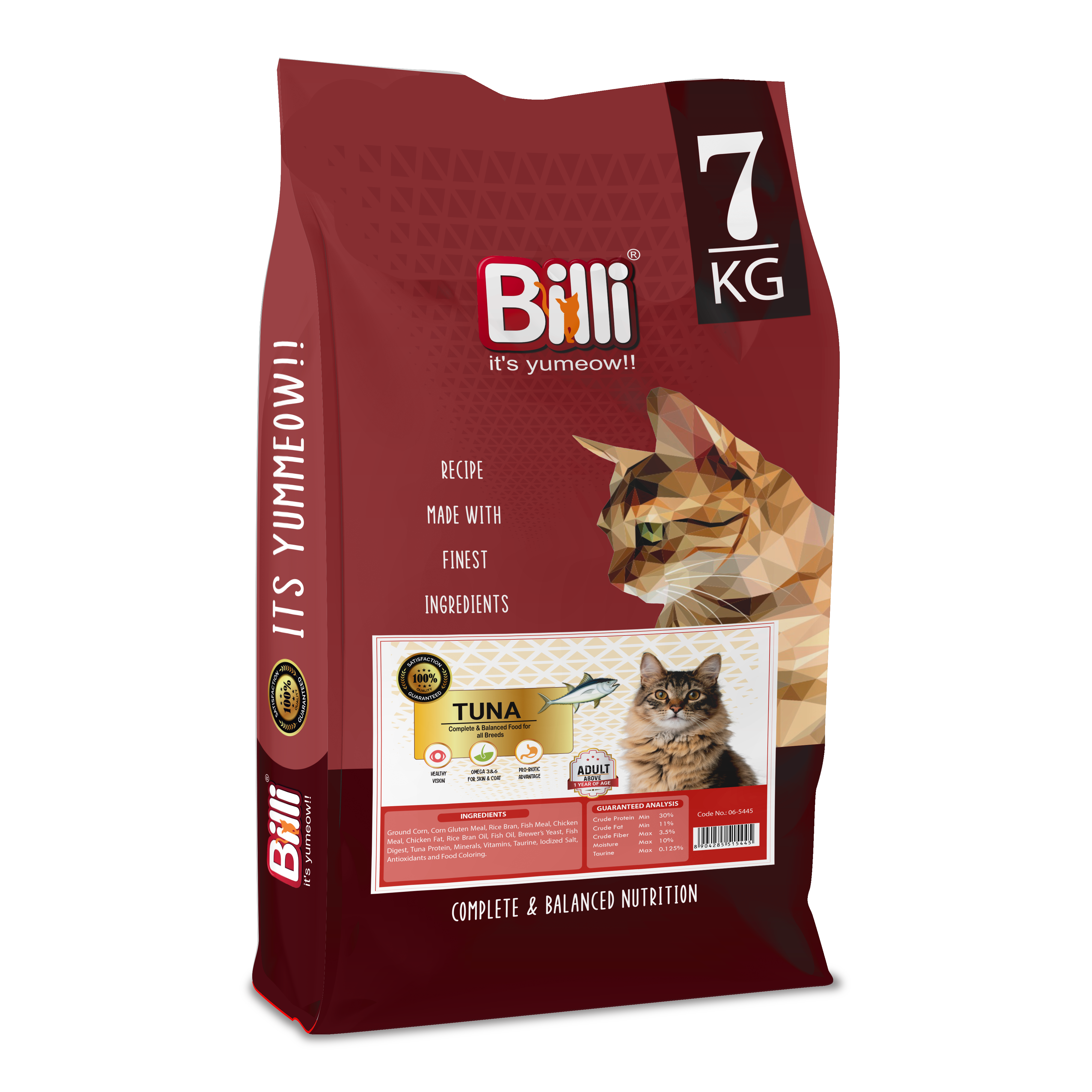 Billi Adult Tuna Fish Cat Food 7kg