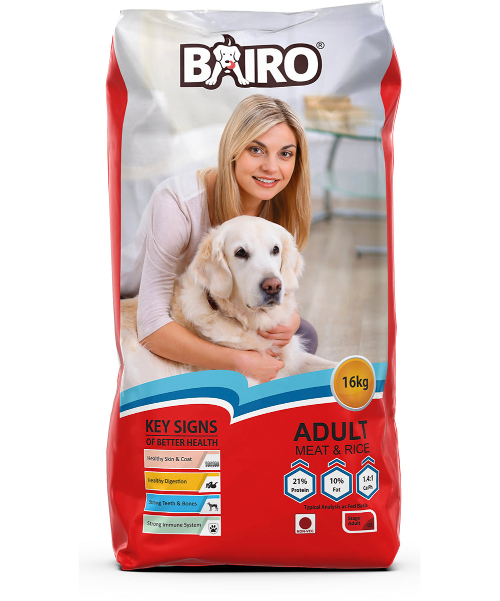 Bairo Adult Meat & Rice 16kg Bag
