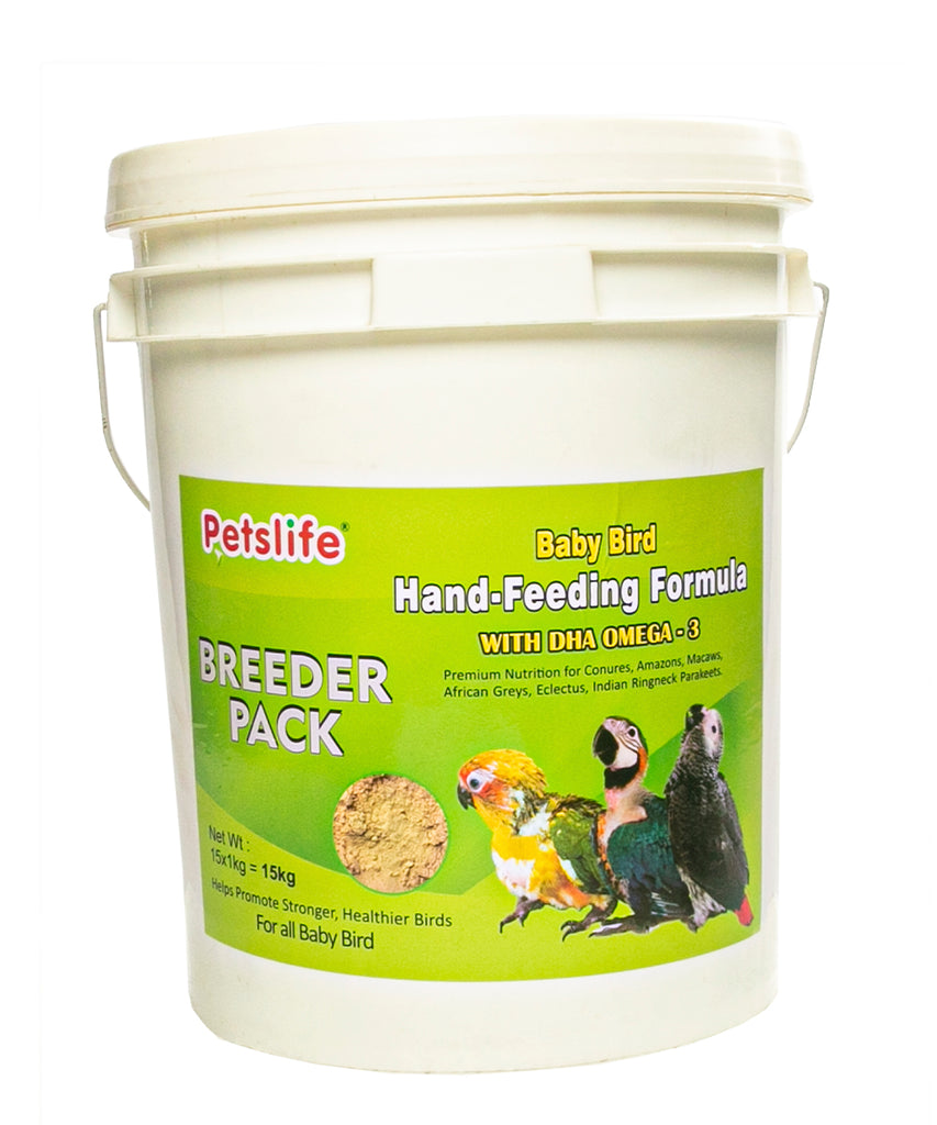Petslife Hand Feeding Breeder Pack 15kg Cont