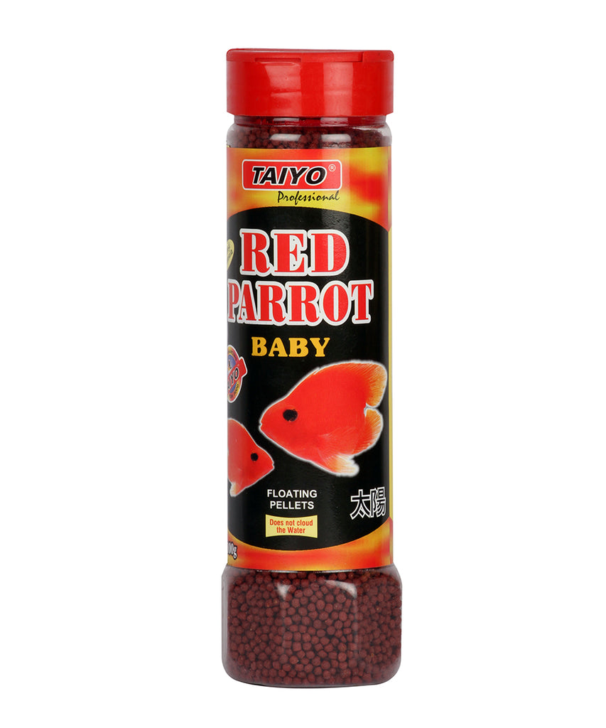 Red Parrot Fish Food Jar